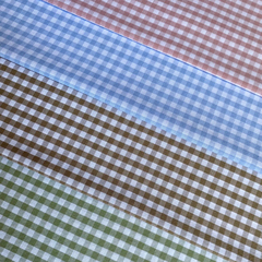 Tecido Tricoline Xadrez Pequeno 9xm Vichy Fio Tinto VERDE MALVA 100% Algodão - Costura Criativa Tecidos