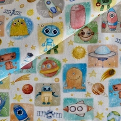 Tecido Tricoline Digital Planetas Quadros 100% Algodão - loja online