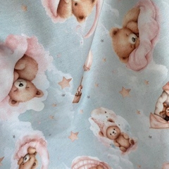 Tecido Tricoline Digital Ursos Rosa Dream 100% Algodão na internet