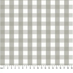 Tecido Tricoline Xadrez Médio 20xm Vichy Fio Tinto CINZA 100% Algodão - Costura Criativa Tecidos