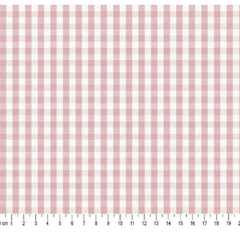 Tecido Tricoline Xadrez Pequeno 9xm Vichy Fio Tinto ROSA 100% Algodão na internet