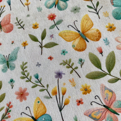 Tecido Tricoline Digital Floral Natural Beauty cor 2 100% Algodão - loja online