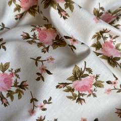 Tecido Tricoline Floral Angel 100% Algodão - Costura Criativa Tecidos