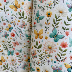 Tecido Tricoline Digital Floral Natural Beauty cor 2 100% Algodão