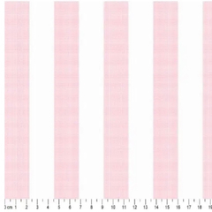 Tecido Tricoline Listrado Largo Rosa 330 Fio Tinto 100% Algodão - Costura Criativa Tecidos
