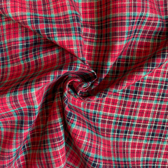 Tecido Tricoline Fio Tinto Xadrez Natal com fios dourados 1046 na internet