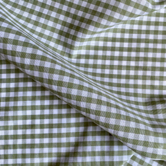 Tecido Tricoline Xadrez Pequeno 9xm Vichy Fio Tinto VERDE MALVA 100% Algodão - comprar online