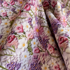 Tecido Tricoline Digital 3D Selena Efeito Bordado 100% Algodão na internet