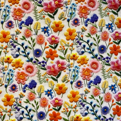 Tecido Tricoline Digital 3D Laura Efeito Bordado 100% Algodão - loja online