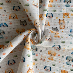 Tecido Fralda Estampa Digital 70x70 100% Algodão - loja online