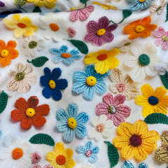 Tecido Tricoline Digital 3D Gaia Efeito Crochê 100% Algodão - comprar online