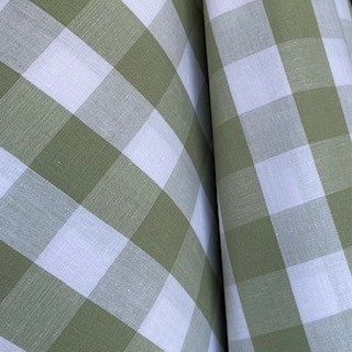 Tecido Tricoline Xadrez Gde 30xm Fio Tinto Verde Malva 100% Algodão