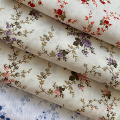 Tecido Tricoline Sarah Floral 100% Algodão