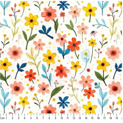 Tecido Tricoline Digital 3D Flores Coleção Pinturas 100% Algodão - comprar online