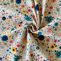 Tecido Tricoline Digital Floral Natural Beauty cor 3 100% Algodão