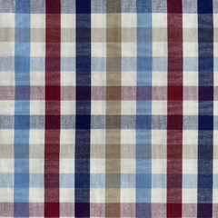 Tecido Tricoline Xadrez Fio Tinto Olívia Marinho/Bordô 100% Algodão - comprar online