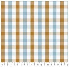 Tecido Tricoline Xadrez Fio Tinto Olívia Azul 100% Algodão - Costura Criativa Tecidos