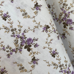 Tecido Tricoline Sarah Floral 100% Algodão - Costura Criativa Tecidos