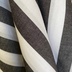 Tecido Tricoline Listrado Largo P&B 330 Fio Tinto 100% Algodão - comprar online