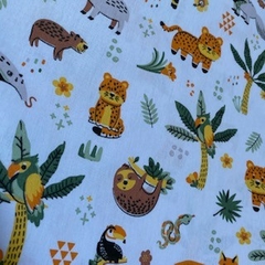 Tecido Tricoline Bichos da Floresta 100% Algodão - comprar online