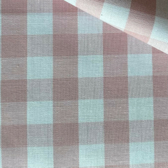 Tecido Tricoline Xadrez Médio 20xm Vichy Fio Tinto ROSÊ 100% Algodão na internet