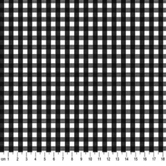 Tecido Tricoline Xadrez Pequeno 9xm Vichy Fio Tinto P&B 100% Algodão - Costura Criativa Tecidos