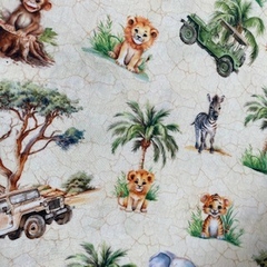 Tecido Tricoline Digital Safári I 100% Algodão - Costura Criativa Tecidos