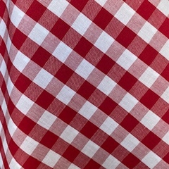 Tecido Tricoline Xadrez Médio 20xm Vichy Fio Tinto VERMELHO 100% Algodão - comprar online