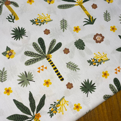 Tecido Tricoline 100% Algodão Coqueiros Coleção Pantanal