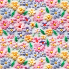 Tecido Tricoline Digital 3D Amarilis 100% Algodão