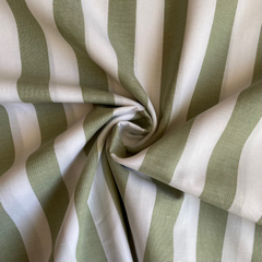 Tecido Tricoline Listrado Largo Verde Malva 330 Fio Tinto 100% Algodão na internet