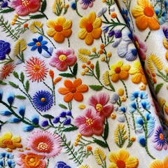 Tecido Tricoline Digital 3D Laura Efeito Bordado 100% Algodão - comprar online