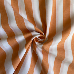Tecido Tricoline Listrado Largo Laranja 330 Fio Tinto 100% Algodão na internet
