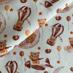 Tecido Tricoline Digital Moon Bear 100% Algodão - comprar online