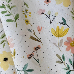 Tecido Tricoline Digital Soft Flowers 100% Algodão - Costura Criativa Tecidos