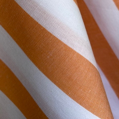Tecido Tricoline Listrado Largo Laranja 330 Fio Tinto 100% Algodão - comprar online