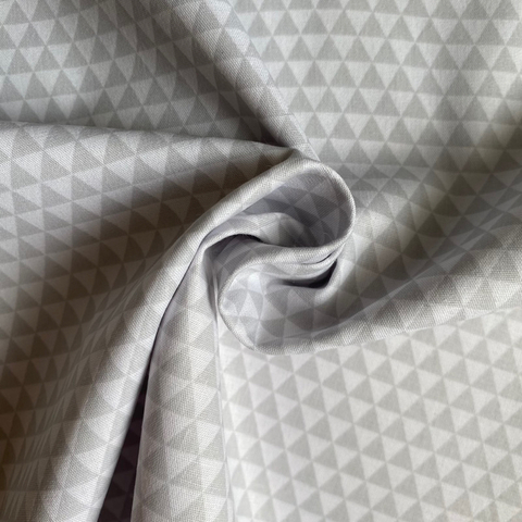 Tecido Tricoline Mini Losangos Cinza 100% Algodão