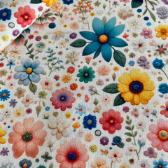 Tecido Tricoline Digital Floral Natural Beauty cor 3 100% Algodão - comprar online