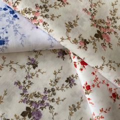 Tecido Tricoline Sarah Floral 100% Algodão - Costura Criativa Tecidos