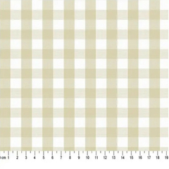 Tecido Tricoline Xadrez Médio 20xm Vichy Fio Tinto BEGE 100% Algodão na internet