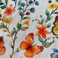 Tecido Tricoline Digital Borboletas II cor 03 100% Algodão