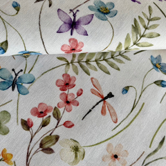 Imagem do Tecido Tricoline Digital Floral Natural Beauty cor 1 100% Algodão