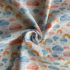 Tecido Fralda Estampa Digital 70x70 100% Algodão - Costura Criativa Tecidos