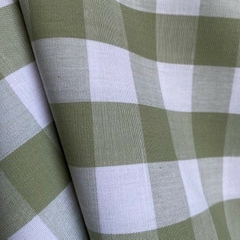 Tecido Tricoline Xadrez Gde 30xm Fio Tinto Verde Malva 100% Algodão na internet
