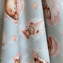 Tecido Tricoline Digital Ursos Rosa Dream 100% Algodão - comprar online