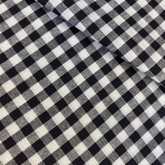 Tecido Tricoline Xadrez Pequeno 9xm Vichy Fio Tinto P&B 100% Algodão - comprar online