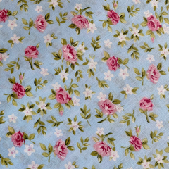 Tecido Tricoline Floral Lúcia 100% Algodão