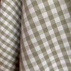 Tecido Tricoline Fio Tinto Xadrez Pequeno 9xm Vichy Cinza 100% Algodão