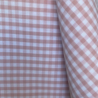 Tecido Tricoline Xadrez Pequeno 9xm Vichy Fio Tinto ROSA 100% Algodão
