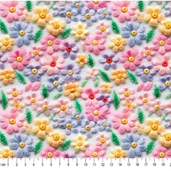 Tecido Tricoline Digital 3D Amarilis 100% Algodão - comprar online